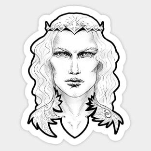 Fairy King in Black & White Sticker